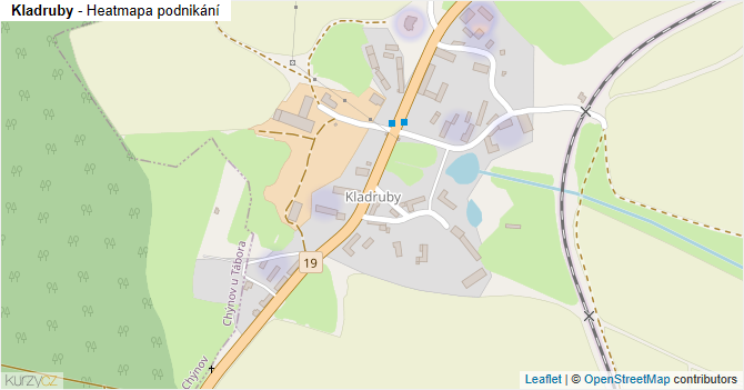 Kladruby - mapa podnikání