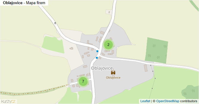 Oblajovice - mapa firem