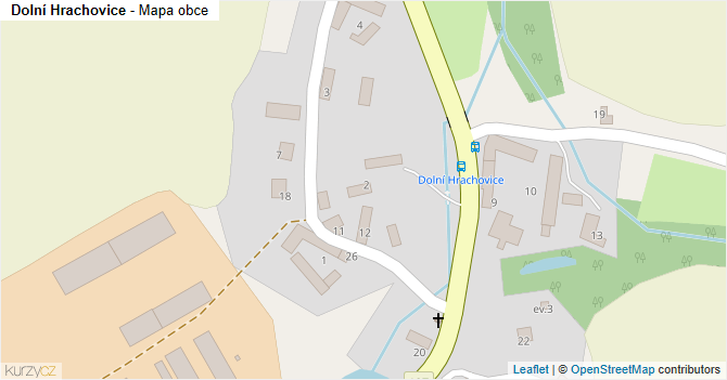 Dolní Hrachovice - mapa obce