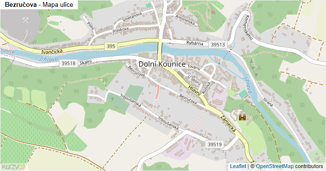 Bezručova - mapa ulice