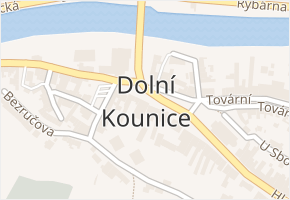 Dolní Kounice v obci Dolní Kounice - mapa části obce