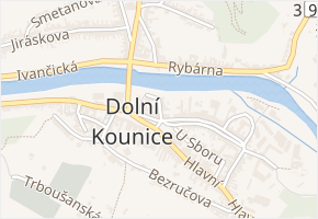 Farní v obci Dolní Kounice - mapa ulice