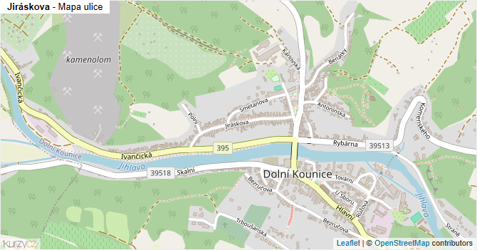Jiráskova - mapa ulice