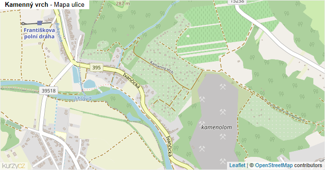 Kamenný vrch - mapa ulice