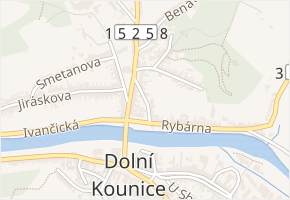 Na Písku v obci Dolní Kounice - mapa ulice