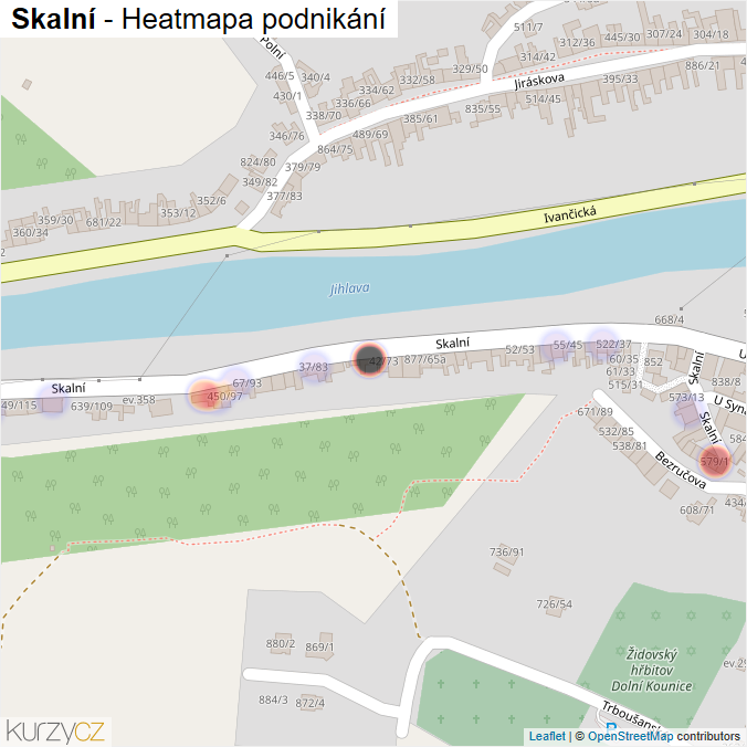Mapa Skalní - Firmy v ulici.