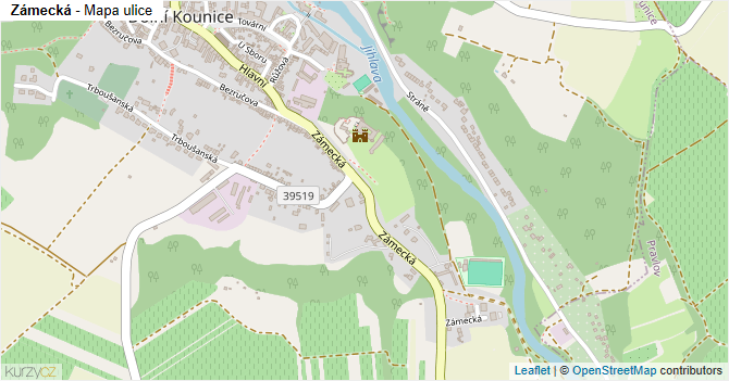 Zámecká - mapa ulice