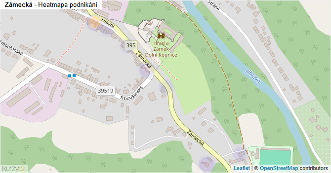 Zámecká - mapa podnikání