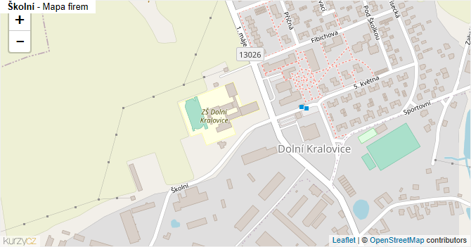 Školní - mapa firem