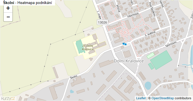 Školní - mapa podnikání