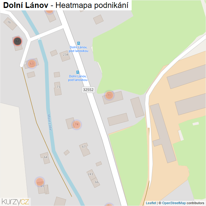 Mapa Dolní Lánov - Firmy v obci.