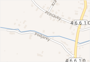 Podjárky v obci Dolní Lhota - mapa ulice