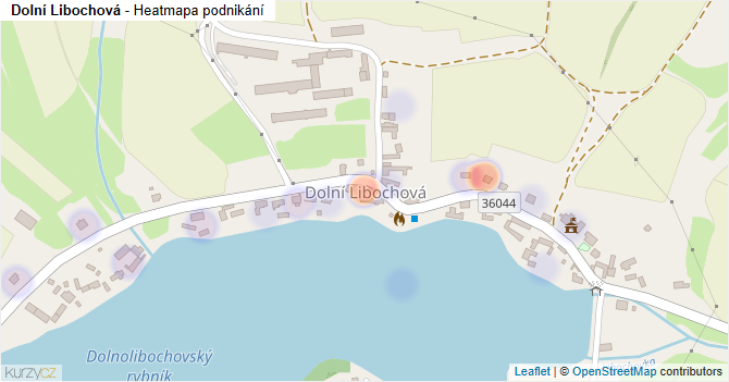 Dolní Libochová - mapa podnikání