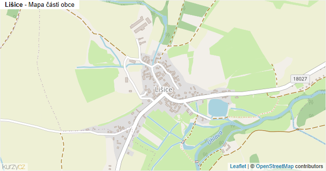 Lišice - mapa části obce