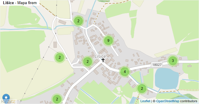 Lišice - mapa firem