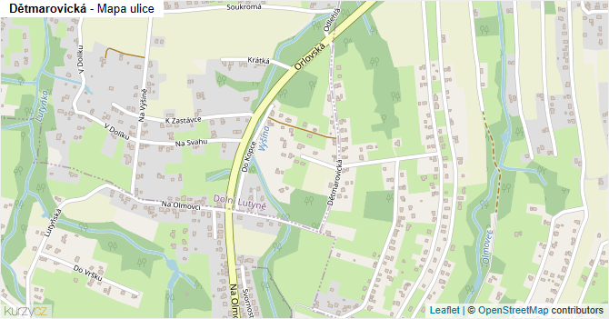Dětmarovická - mapa ulice