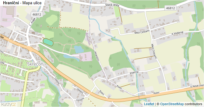 Hraniční - mapa ulice