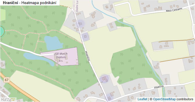 Hraniční - mapa podnikání