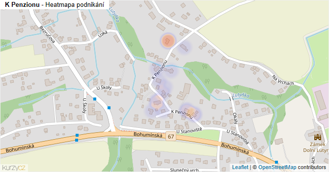 K Penzionu - mapa podnikání