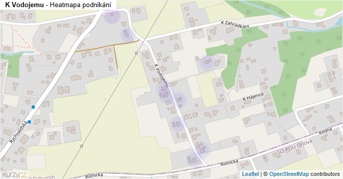 K Vodojemu - mapa podnikání