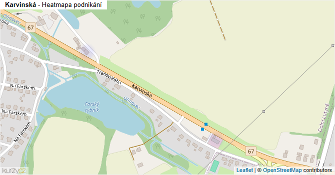Karvinská - mapa podnikání
