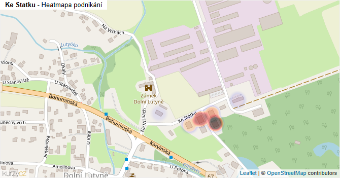 Ke Statku - mapa podnikání