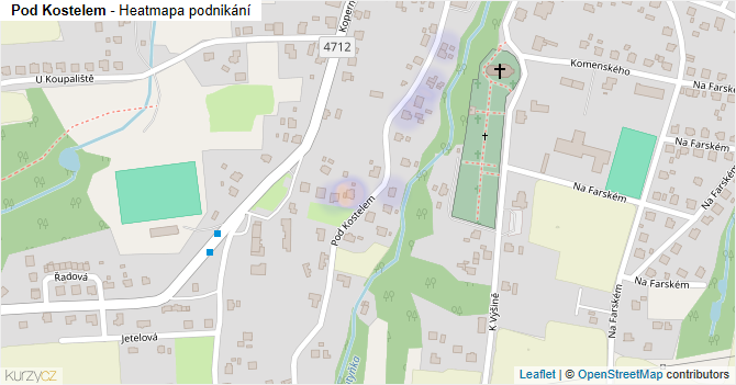 Pod Kostelem - mapa podnikání