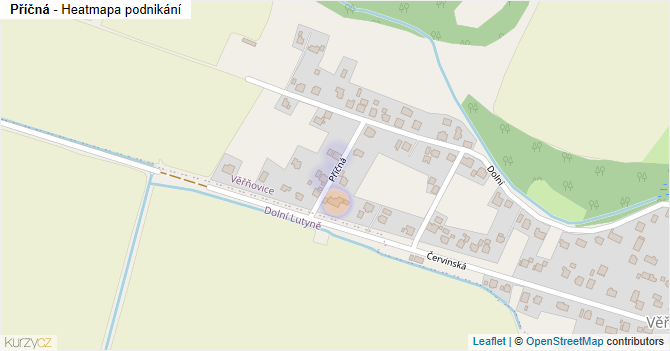 Příčná - mapa podnikání