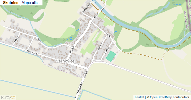 Skotnice - mapa ulice