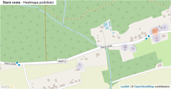 Stará cesta - mapa podnikání