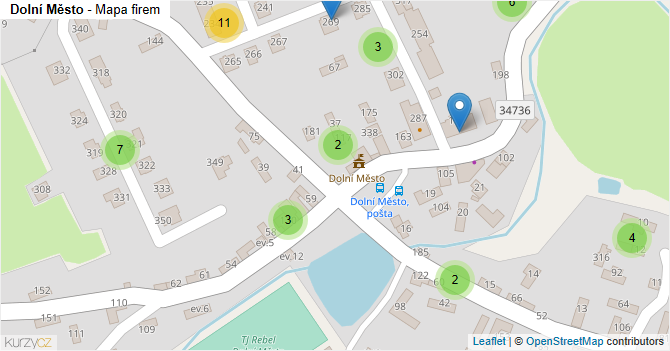 Dolní Město - mapa firem