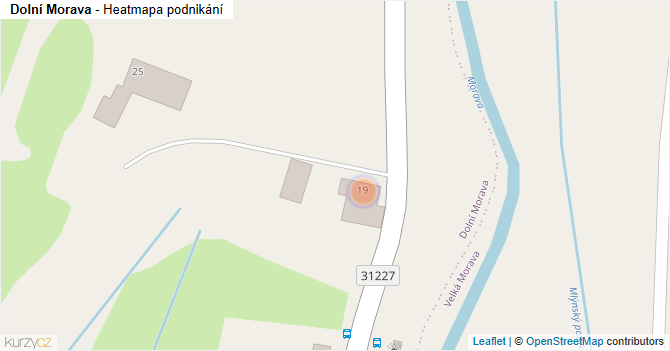 Dolní Morava - mapa podnikání