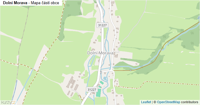 Dolní Morava - mapa části obce
