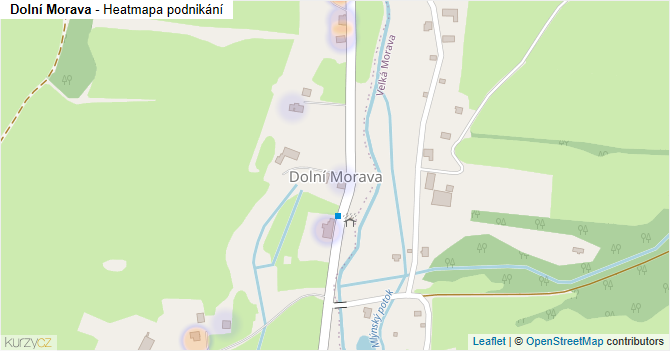 Dolní Morava - mapa podnikání
