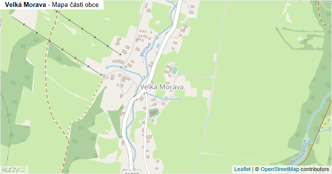 Velká Morava - mapa části obce