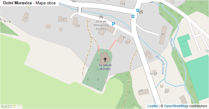 Dolní Moravice - mapa obce