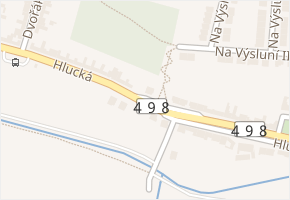Hlucká v obci Dolní Němčí - mapa ulice