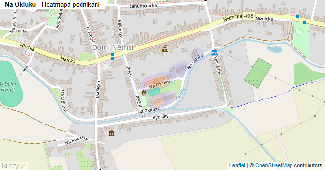Na Okluku - mapa podnikání