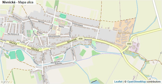Nivnická - mapa ulice