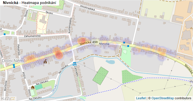 Nivnická - mapa podnikání