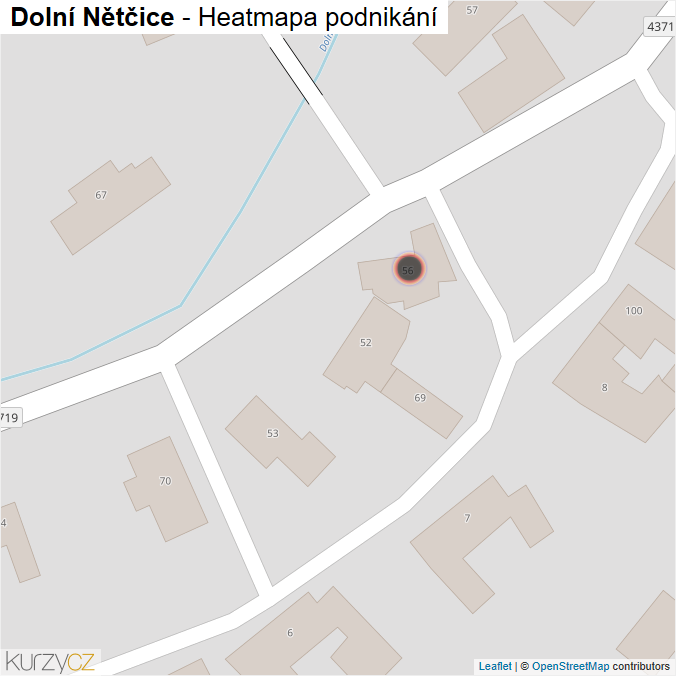 Mapa Dolní Nětčice - Firmy v obci.