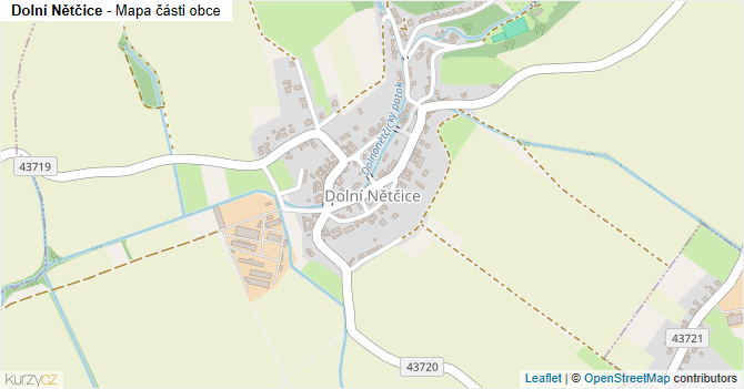 Dolní Nětčice - mapa části obce