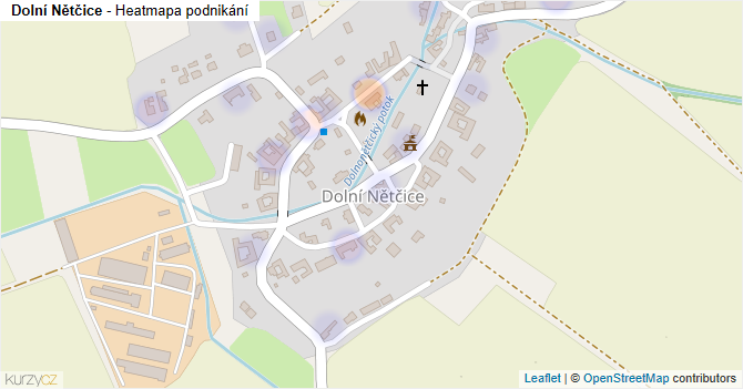 Dolní Nětčice - mapa podnikání