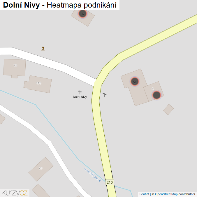 Mapa Dolní Nivy - Firmy v obci.