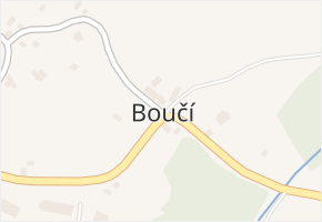 Boučí v obci Dolní Nivy - mapa části obce