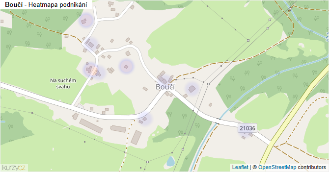 Boučí - mapa podnikání