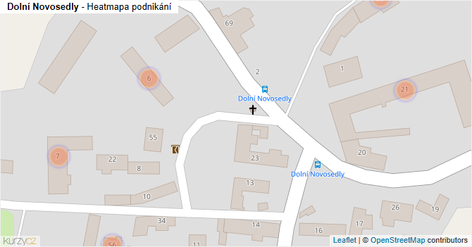 Dolní Novosedly - mapa podnikání