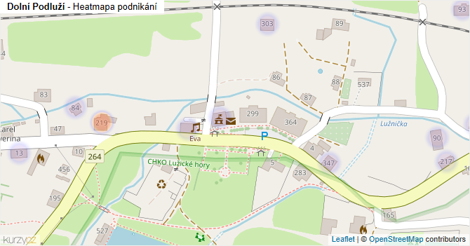 Dolní Podluží - mapa podnikání