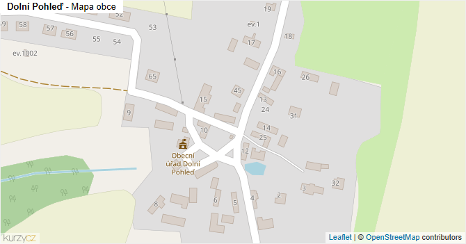 Dolní Pohleď - mapa obce
