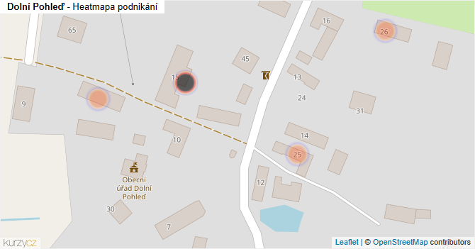 Dolní Pohleď - mapa podnikání